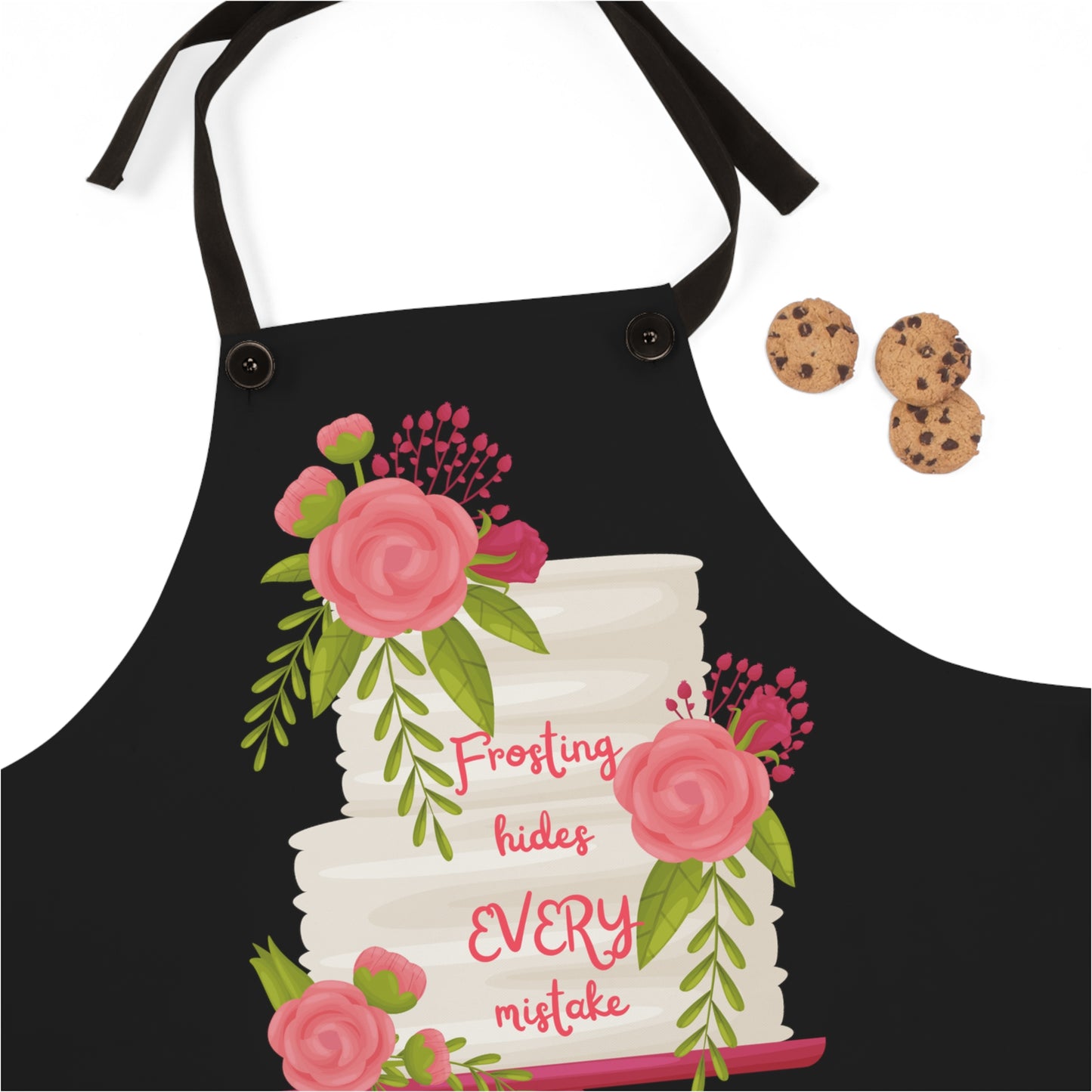 Frosting Hides Every Mistake Apron Black